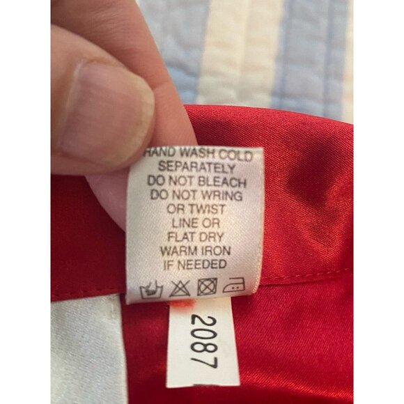 Vintage Marilyn Monroe By Warners 100% Silk Red Robe Pajama Women's‎ Medium NWOT - Picture 12 of 16